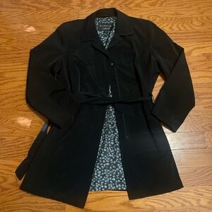 London Fog Elegant Black Trench Coat